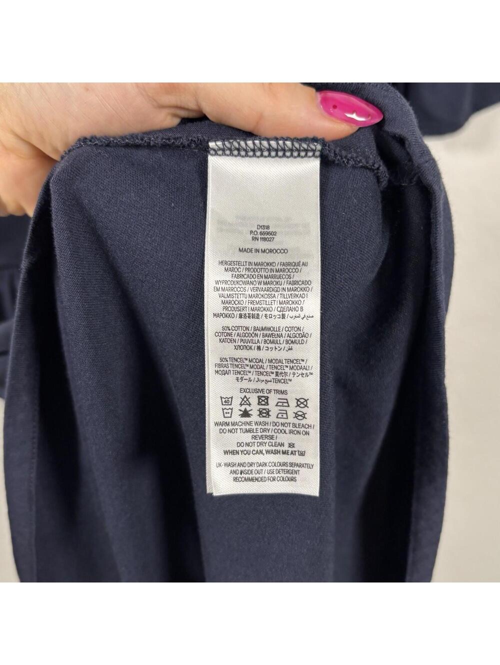 Boden Louisa Cotton Jersey Dress Navy Blue Womens Size 4R Closet Basics EUC - Picture 4 of 6